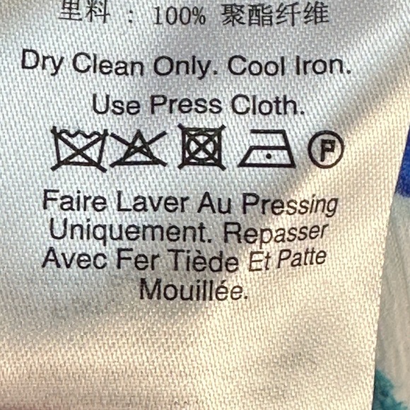 DKNY Short Sleeve Floral Print Faux Wrap Midi Dress - Purple Blue White - size 8 - Picture 8 of 11